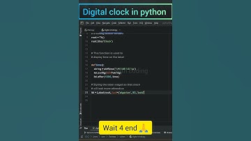Make a digital clock ⌚ in python #python #tkintertutorial #pythontkinter