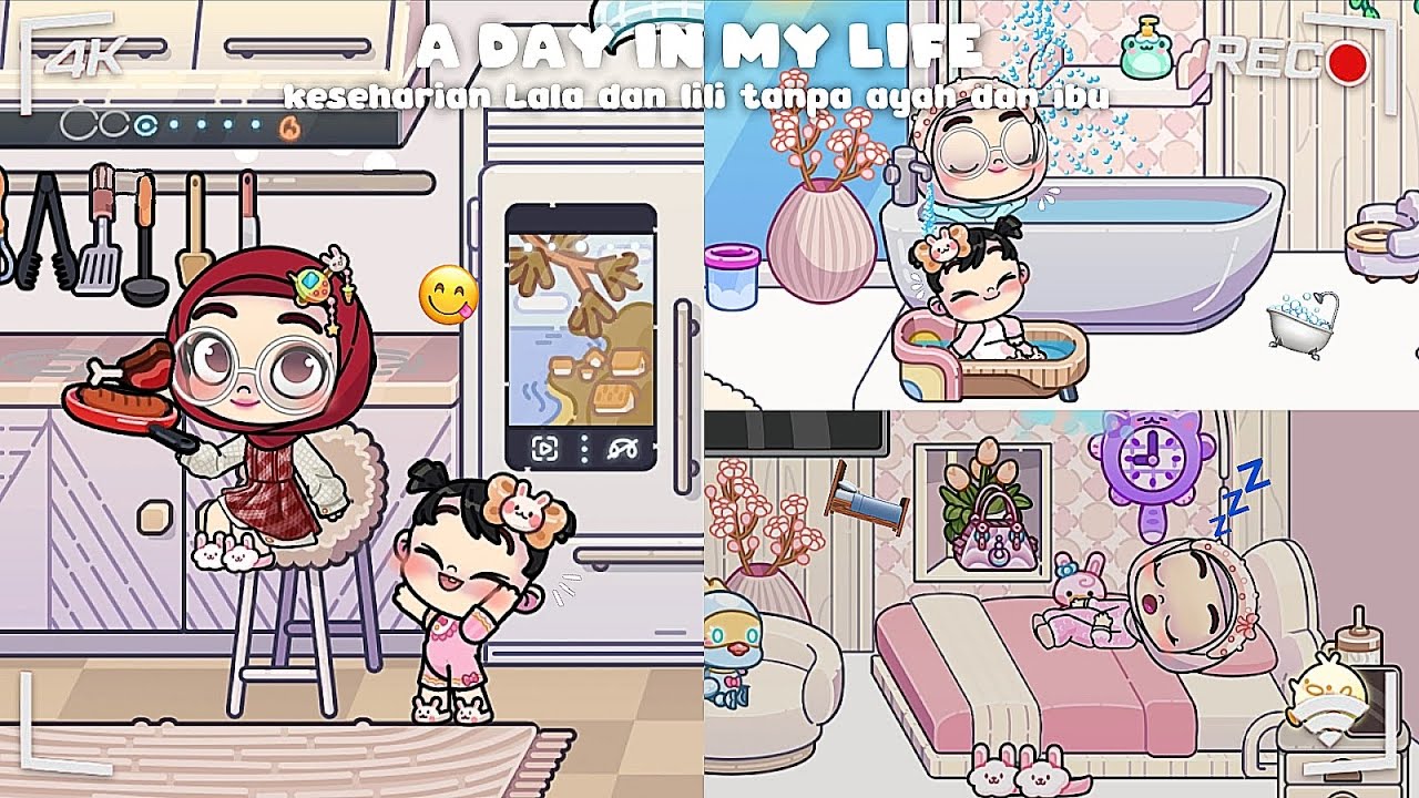 (AVATAR WORLD) A DAY IN MY LIFE KESEHARIAN LALA DAN LILI TANPA AYAH DAN IBU