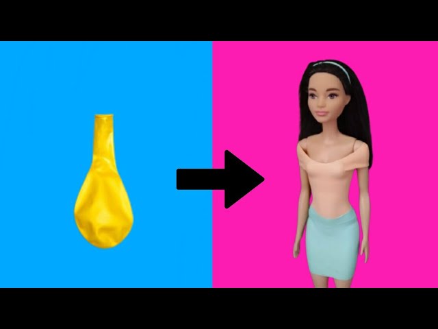 2 Roupas de Balão Para Barbie, Diy
