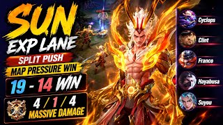 Sun (Mythical Glory): EXP Split Push | Solo Push Map Pressure | BUILD TOP1 GLOBAL | MLBB