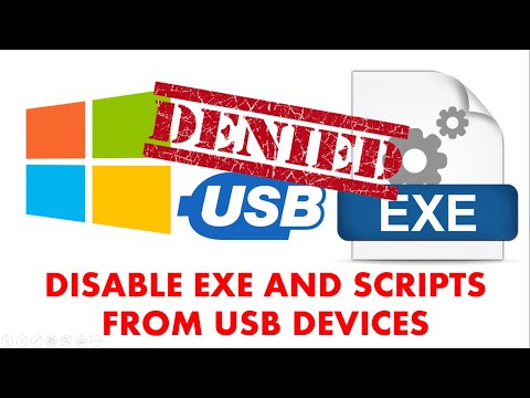 Disable running of exe and script from USB