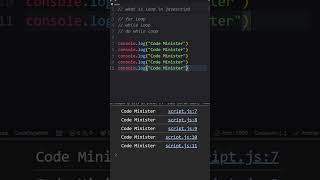 Loops in JavaScript | Day 23 of 45 Days JavaScript Challenge | #codeminister #js