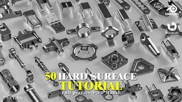 50 Hard Surface Kitbash + Full Process Tutorial (DEMO)