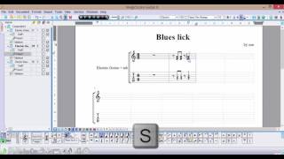 Как набрать блюзовую фразу в MagicScore Guitar 8 Как набрать блюзовую фразу в MagicScore Guitar 8