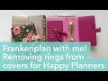 Frankenplan with me! Mini tutorial and comparison on removing rings from planner binders
