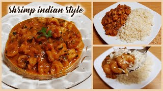جربوا الجمبريعلى طريقه المطاعم الهنديه  مع الأرز البسمتي الأبيض/ cook food at home