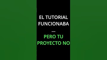 ¿Por qué tu proyecto falla aunque el tutorial funciona? #ai #programming #programacion