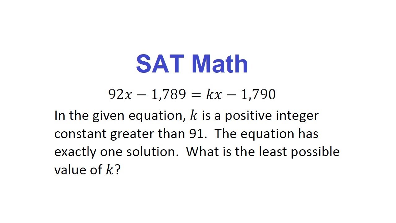 SAT Math - YouTube