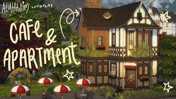 how to build cozy cafe & apartment in the sims! ☕🥐📚 the sims 4 longplay with commentary
