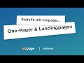 One Pager Template für Kampagnen erstellen in 20 Minuten – mit dem elopage Page Builder!