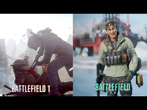 Battlefield 1 and Cringefield 2042 voice lines comparison