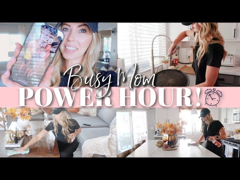 BUSY STAY AT HOME MOM POWER HOUR! // SPEED CLEANING // TYPICALLY KATIE