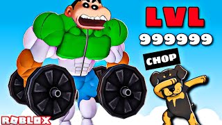 Upgading SHINCHAN and CHOP To BECOME THE STRONGEST MAN 😲 |Roblox Strongman Simulator|IamBolt Gaming