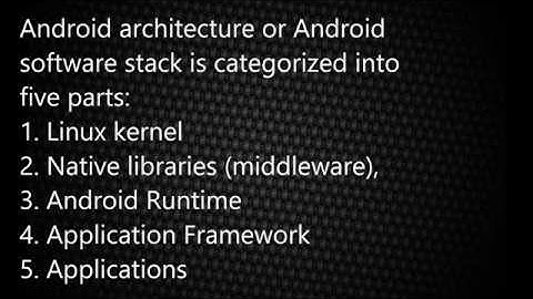 Android architecture  or Android software  stack | Android Interview Questions