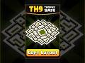 NEW BEST TH9 HYBRID/TROPHY Base 2026 | Town Hall 9 (TH9) Hybrid Base Design With COPY LINK #shorts