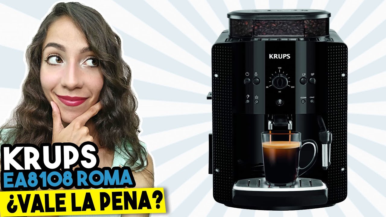 Krups EA8108 Roma - Cafetera Superautomática, 15 bares, molinillo