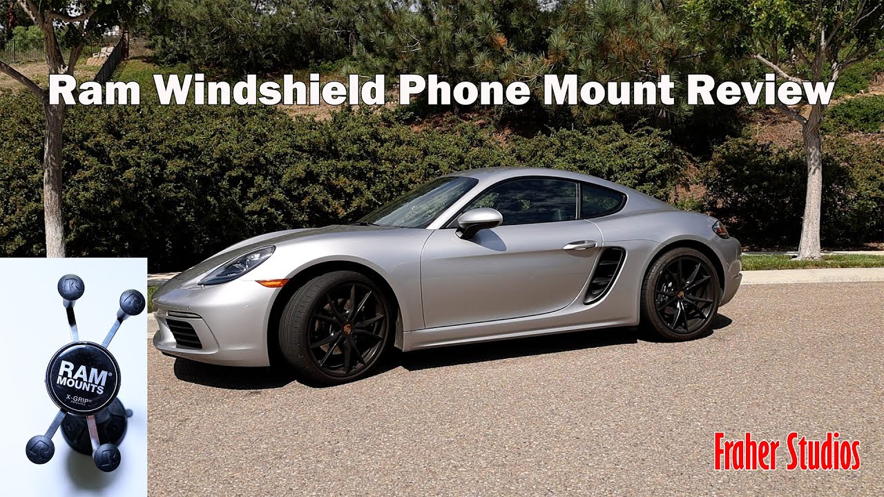 Review of Ram Windshield Phone Mount on Porsche 718 (Cayman) - YouTube