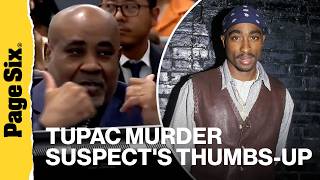 Tupac murder suspect flashes thumbs-up sign as witness testimony ends in trial
A former Las Vegas police detective told jurors on Thursday, August 27, he could not corroborate the story of an ex-gang leader who said he was involved in the drive-by killing of Tupac Shakur but now denies being responsible for the shooting.
Duane Keffe D Davis, 63, is charged in Nevadas Clark County with a single count of murder using a deadly weapon. He has pleaded not guilty. Davis is accused of leading a group of men to kill Shakur, 25, who was one of raps most commercially successful and influential artists, in a drive-by shooting near the Las Vegas Strip.
#tupac #tupacshakur
Page Six is your source for celebrity news, gossip, entertainment, pop culture, photos, video and more.
Catch the latest news and gossip here:
https://pagesix.com/
Follow us on:
Facebook - https://www.facebook.com/pagesix/
Twitter - https://twitter.com/PageSix
Instagram - https://www.instagram.com/pagesix/
Check out We Hear, our Page Six podcast!
https://podcasts.apple.com/us/podcast/we-hear/id1479076951
https://open.spotify.com/show/4A4v65sX7nIHpEtrYnInDm
And Page Six Style has the latest news on celebrity style including fashion trends, red carpet photos, and beauty tips.
Catch the latest news here: https://pagesix.com/style/
Follow us on:
Facebook - https://www.facebook.com/pagesix/
Twitter - https://twitter.com/PageSix Tupac murder suspect flashes thumbs-up sign as witness testimony ends in trial