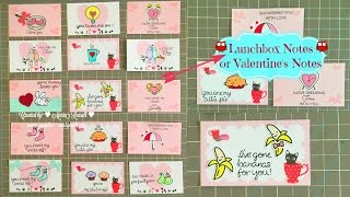 Lunchbox Notes or Valentine's Love Notes