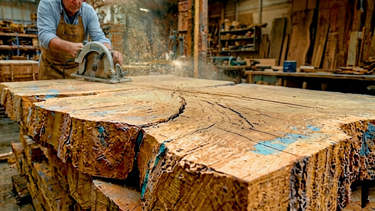 Amazing Woodworking Process | Creating Giant Solid Wood Chairs and ...