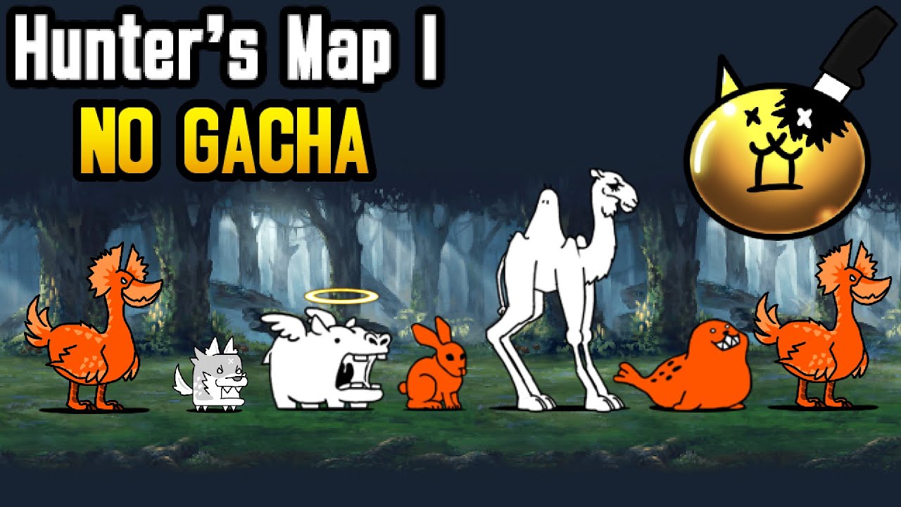 The Battle Cats: Hunter's Map I, all stages NO GACHA - YouTube
