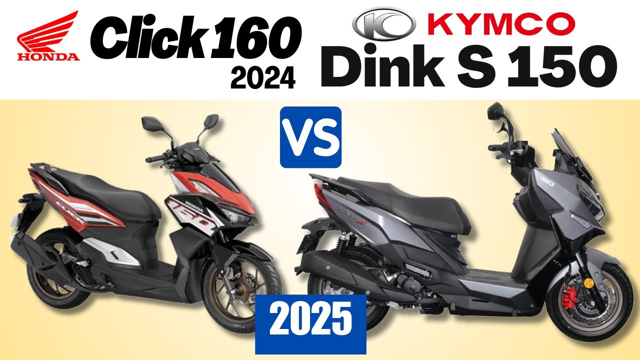 Honda Click 160 vs Kymco Dink S 150 | Side by Side Comparison | Specs & Price | 2025