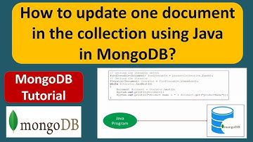 How to update one document in the collection using Java in MongoDB? | MongoDB with Java