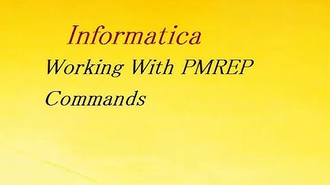 PMREP Command in Informatica