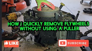 How I quickly remove mower engine flywheels without a puller by Mechanical Mind 5,360 views 5 months ago 2 minutes, 5 seconds
