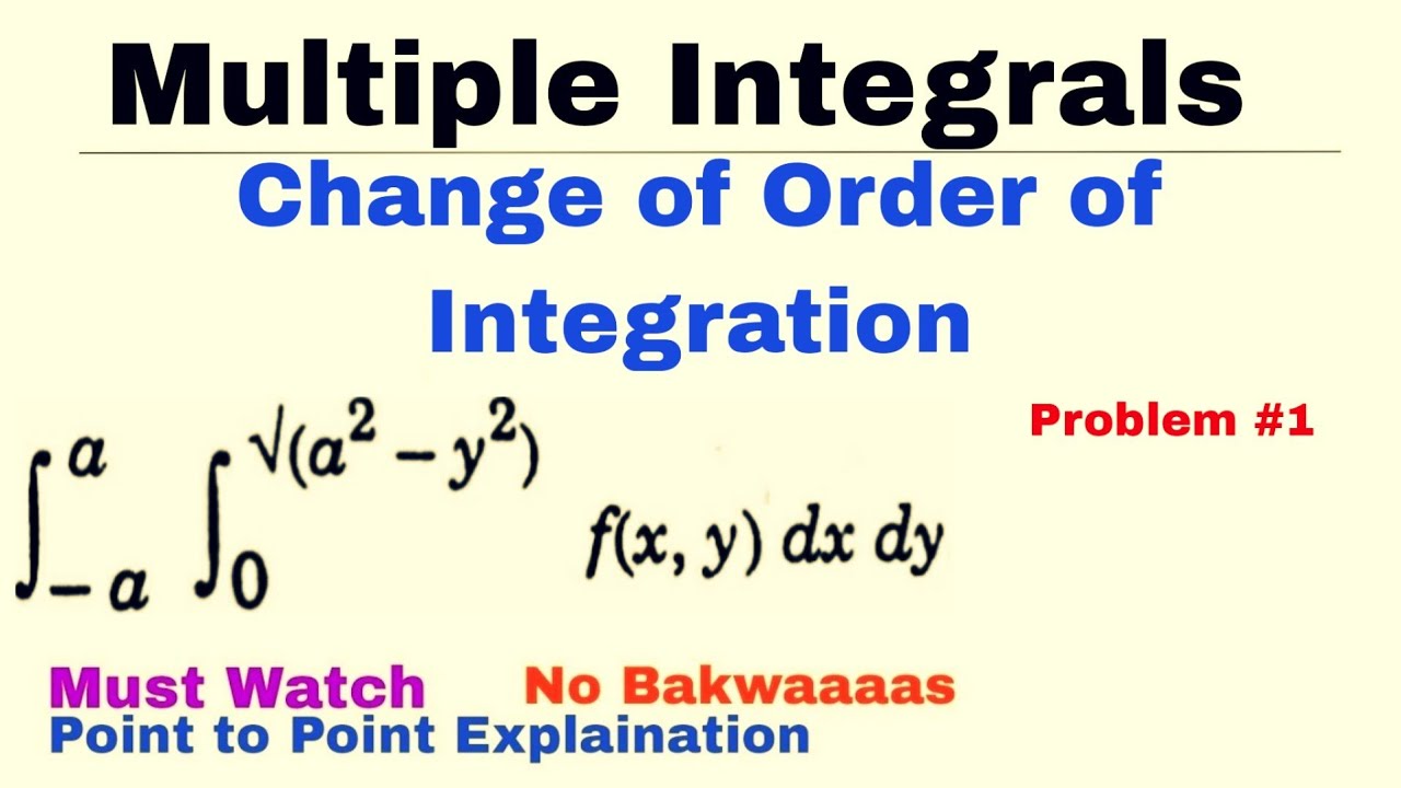 11. Change of Order of Integration | Concept & Problem 1 | MULTIPLE ...