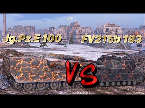 НА ЗАБИВ#7| Какая бабаха лучше | Jg.Pz.E 100 или FV215b 183 | WoT Blitz | Zlobina Liza