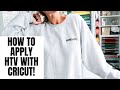 HOW TO APPLY HEAT TRANSFER VINYL | how to make a sweatshirt with cricut