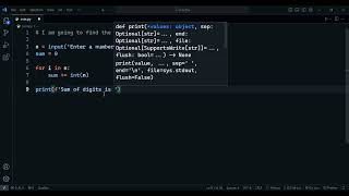 How to find sum of digits in a number in python | Python programming