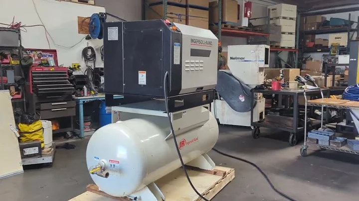 Ingersoll Rand 15 HP Rotary Screw Air Compressor with 120 Gallon Air Tank 53 CFM