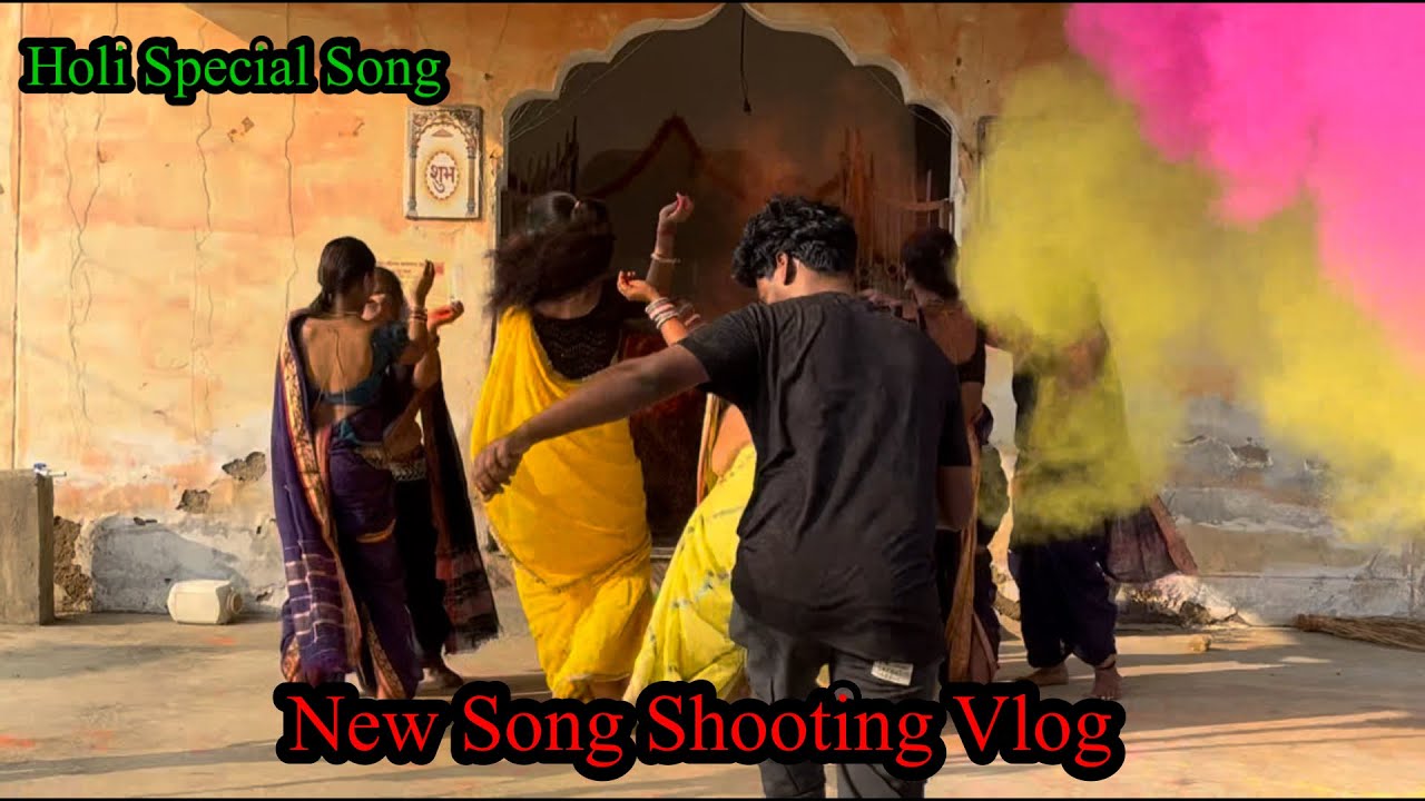 New song hum khele khandari holi song shooting Vlog enjoy moments with all team @garimagondimusic 