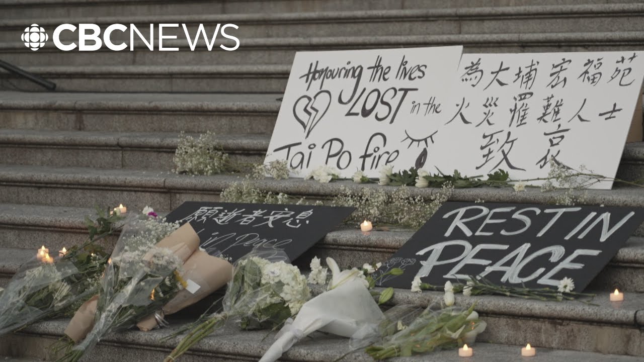 B.C.'s Hong Kong community gathers to mourn victims of deadly highrise fire
