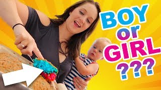 SURPRISE BABY GENDER REVEAL CAKE! BOY OR GIRL??