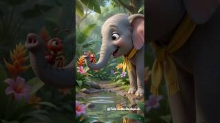 A Tiny Ant 🐜 Saved an Elephant! 🐘| Kindness Moral Story for Kids #shorts  #kidslearning #kids