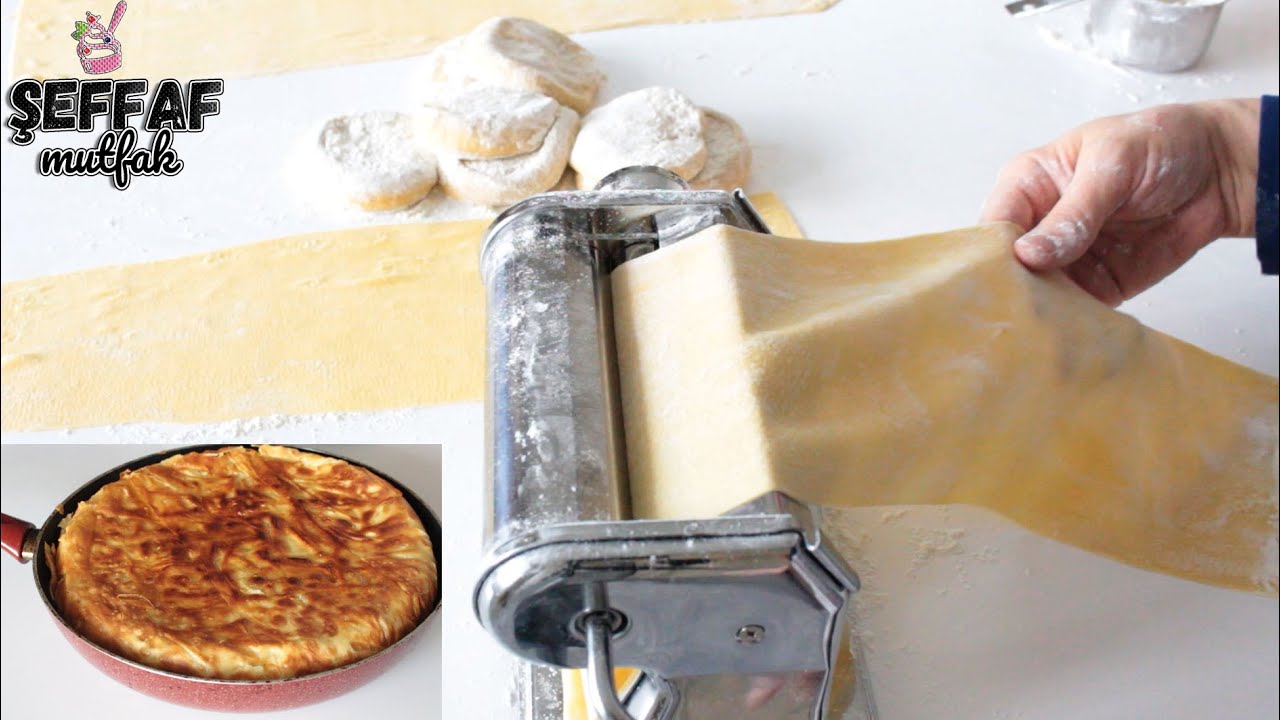 OKLAVASIZ MERDANESİZ SU BÖREĞİ‼️ MAKARNA MAKİNASI İLE 1 TEPSİ SU BÖREĞİNİ ÇABUCAK AÇTIM💯