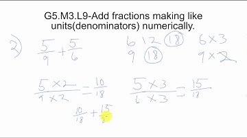 G5.M3.L9-Adding unlike fractions numerically.
