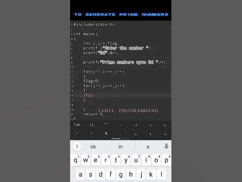 C PROGRAMMING - To generate the prime numbers upto to given number #c # ...