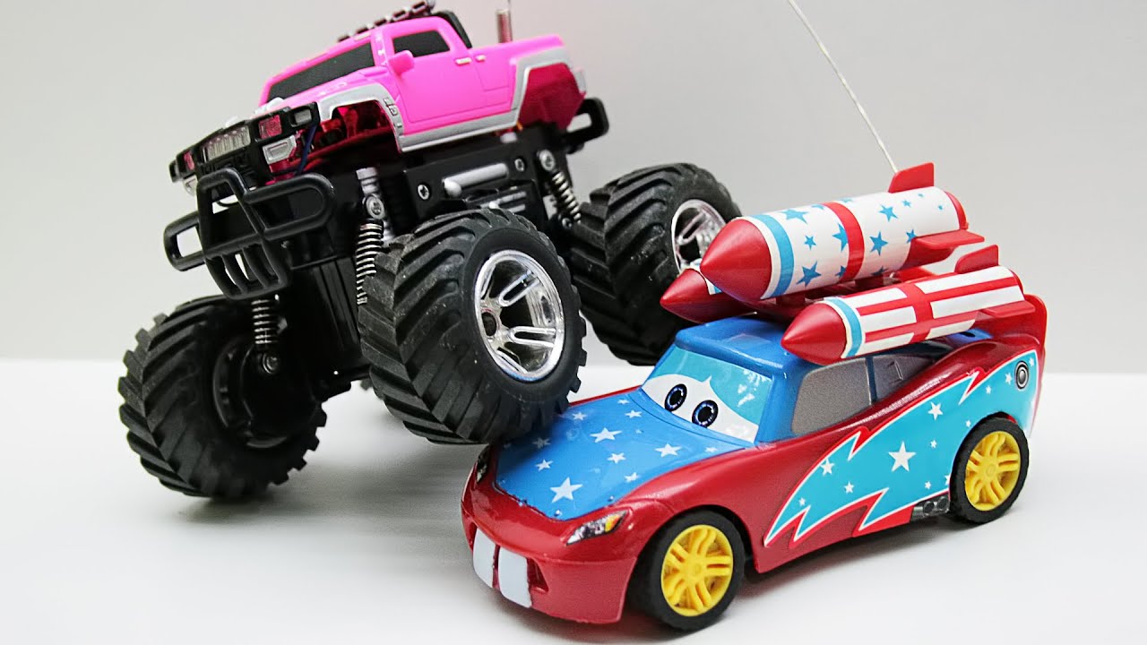 Monster Truck and Cars Toys Джип Играем в тачки YouTube