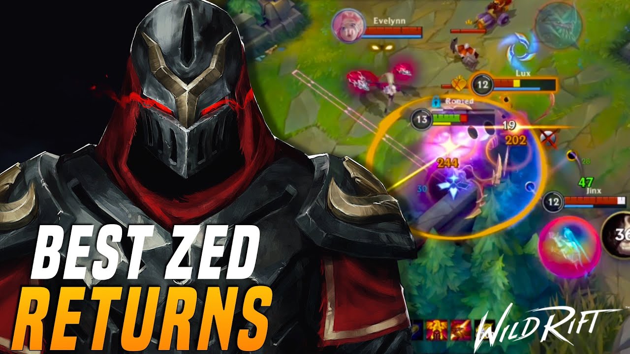 Best Wild rift ZED returns... - YouTube