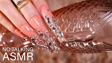 ASMR 1 Hour of Relaxing Glass Sounds (🎧 NO TALKING | tapping, textured glass scratching)