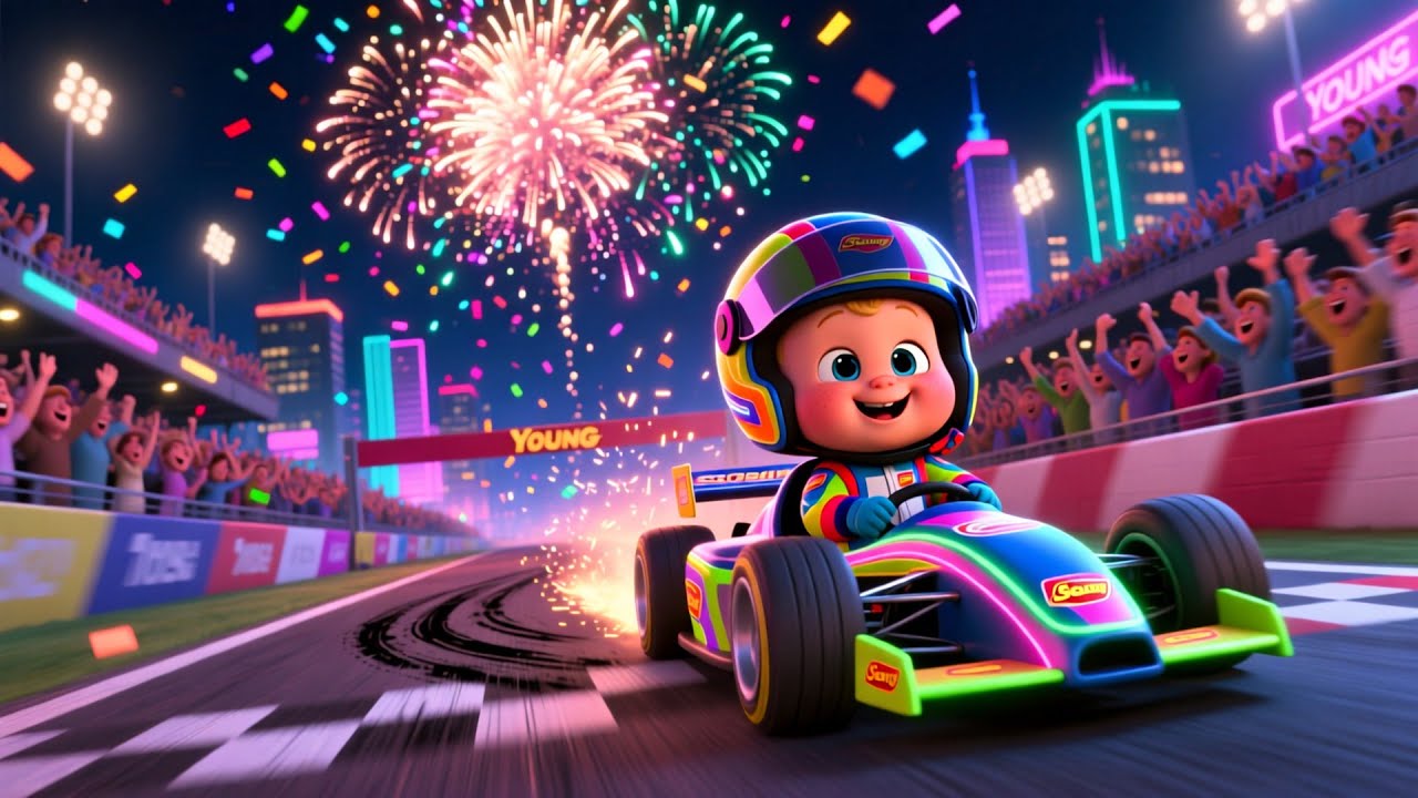 Car Race Fun with Baby 🚗🏁🍼 | Kids Fantasy Song | Learn Safe Play and Happy Routines