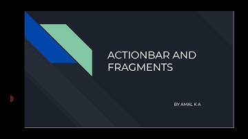 Actionbar and Fragments