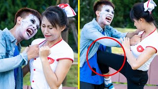 8 Zombie Apocalypse Survival Hacks - Compilation! Escape Skill For Zombie Attack - Woa Fun