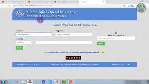 How can Remove Objections on  aiou admission forms