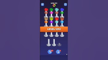 Nut Sort Level 1292 - Color Puzzle Game by Kiwi Fun #games #puzzle #NutSort #NutSortSolution