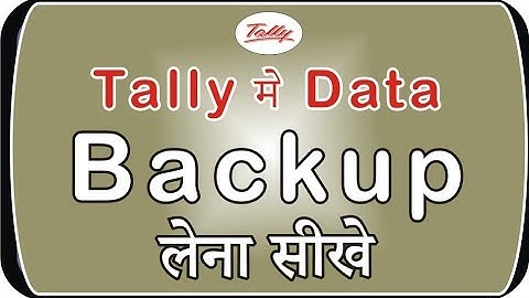 How to Backup Data in Tally ERP 9 | Important of Backup in Tally | nict